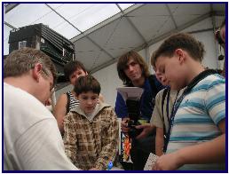 Pascal Lecocq with Ukrainian uw  young photographers,  exhibition Antibes 2006, pic G.Lecocq